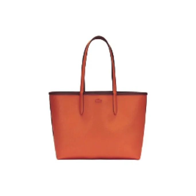 LACOSTE PVC Tote Bag, Shopping Bag, Shoulder Bag, Handbag Tubas Women's Bordeaux Burgundy & Garnet Red-1