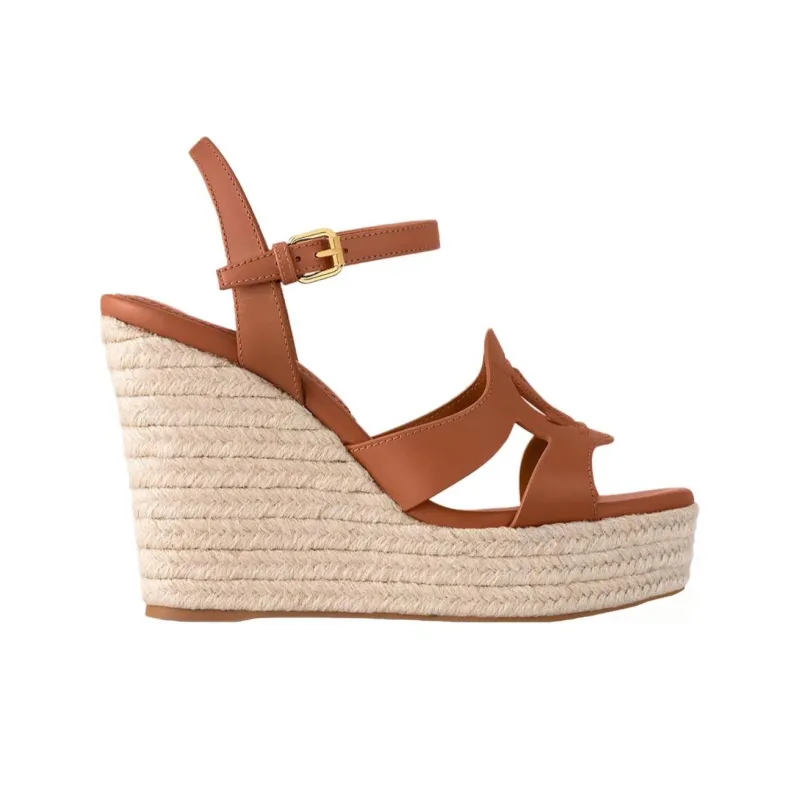 LOUIS VUITTON Isola One Strap Sandals 8cm Women's Beige Brown-1