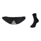 Black Trendy Crossbody Bag+Black Knee-High Socks