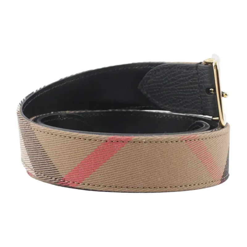 Burberry Cow Leather Belts Women's Brown Width 3cm-3
