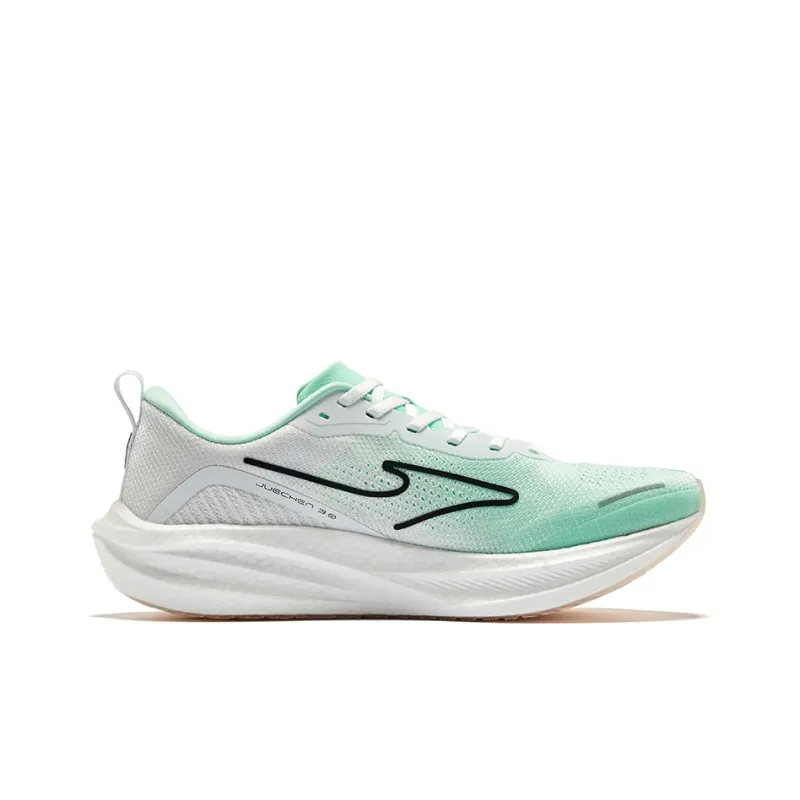 Erke Dust 3.0 Cushioning Anti-Slip And Wear-Resistant Low-Top Running Shoes Men's Elk White Cyan Willow Green-1