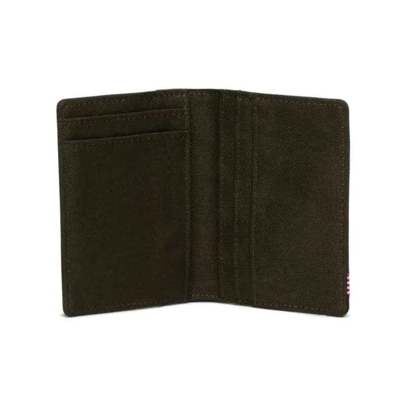 Herschel Recycled Fabric Wallet Unisex Ivy Green With Coffee Accents-3