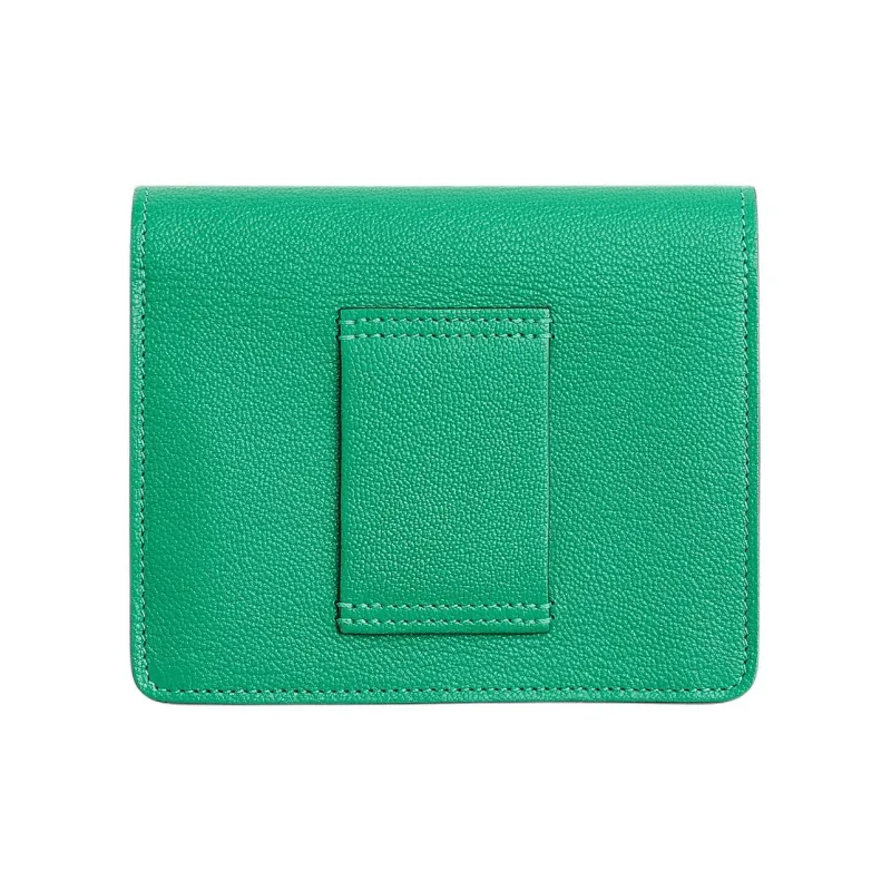 HERMES Roulis Sheepskin Clutch Fanny Pack Wallet Women's 6W Menthe Mint Green-1