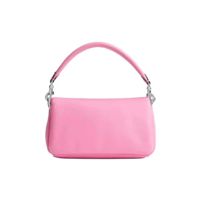COACH Pillow Leather Portable Crossbody Bag Shoulder Bag Small Size Women's Bright Pink-2