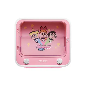 POP MART Crybaby The Powerpuff Girls Collection TV Display Case Model Accessories 32.5cm