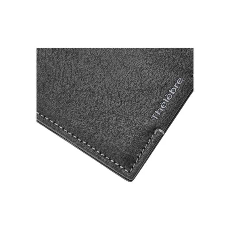 Thereble Cow Leather Wallet Regular Men's Black-5
