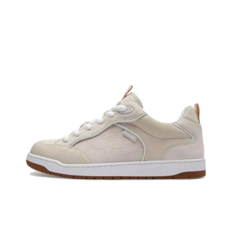 COACH Low Top Skateboard Shoes Men's Beige-0