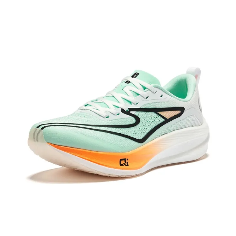 Erke Dust 3.0 Cushioning Anti-Slip And Wear-Resistant Low-Top Running Shoes Men's Elk White Cyan Willow Green-2