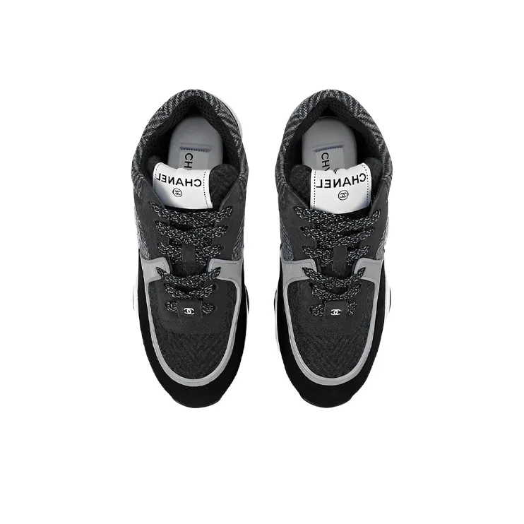 CHANEL Sneaker 'Black Grey Tweed' Women's-2