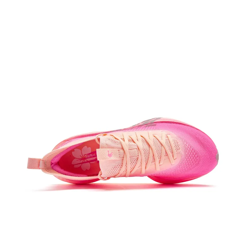 QIAODAN Flying Shadow PLAID 1.5 Running Shoes Women's Low Top Enamel Pink Aurora Pink-3