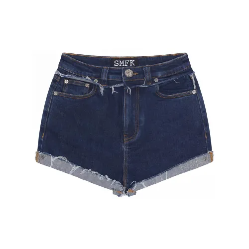 SMFK Denim Shorts Women's Deep Sea Blue