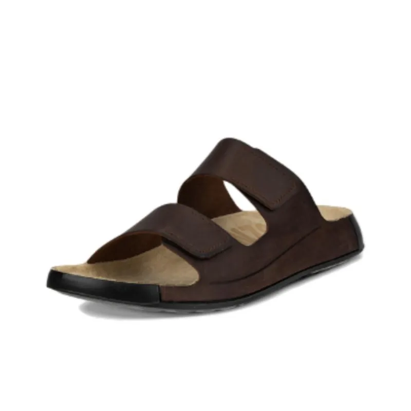 Ecco Massage Antibacterial Quick Dry Slide Slippers Men's Brown-2