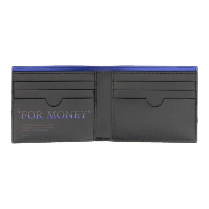 OFF-WHITE Leather Wallet Men's Black & Blue-2
