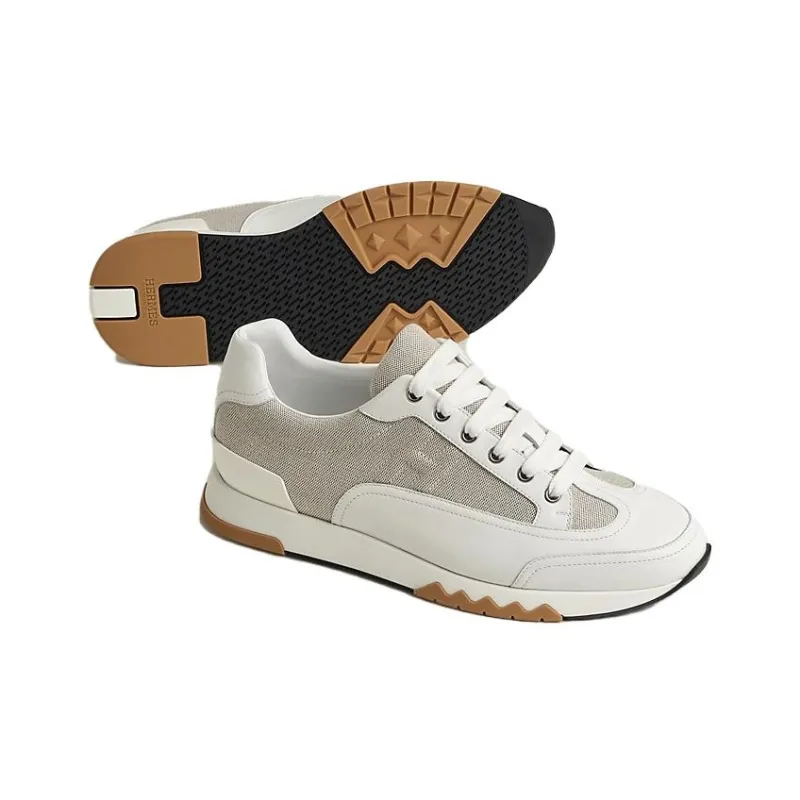 HERMES Trail Low Top Casual Shoes Men's White Gray-3