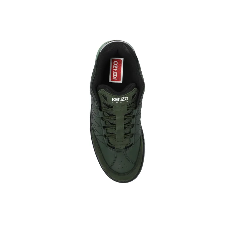 KENZO Mesh-panelled Leather Sneakers-4