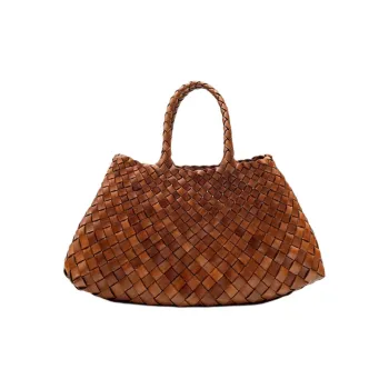 Dragon Diffusion Calfskin Tote Bag, Shopping Bag, Shoulder Bag, Handbag Trumpets Women's Tan