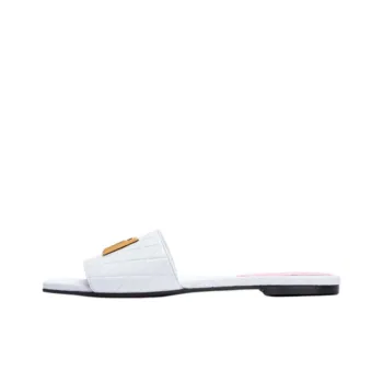 BALMAIN Logo plaque Leather Sandals Women's