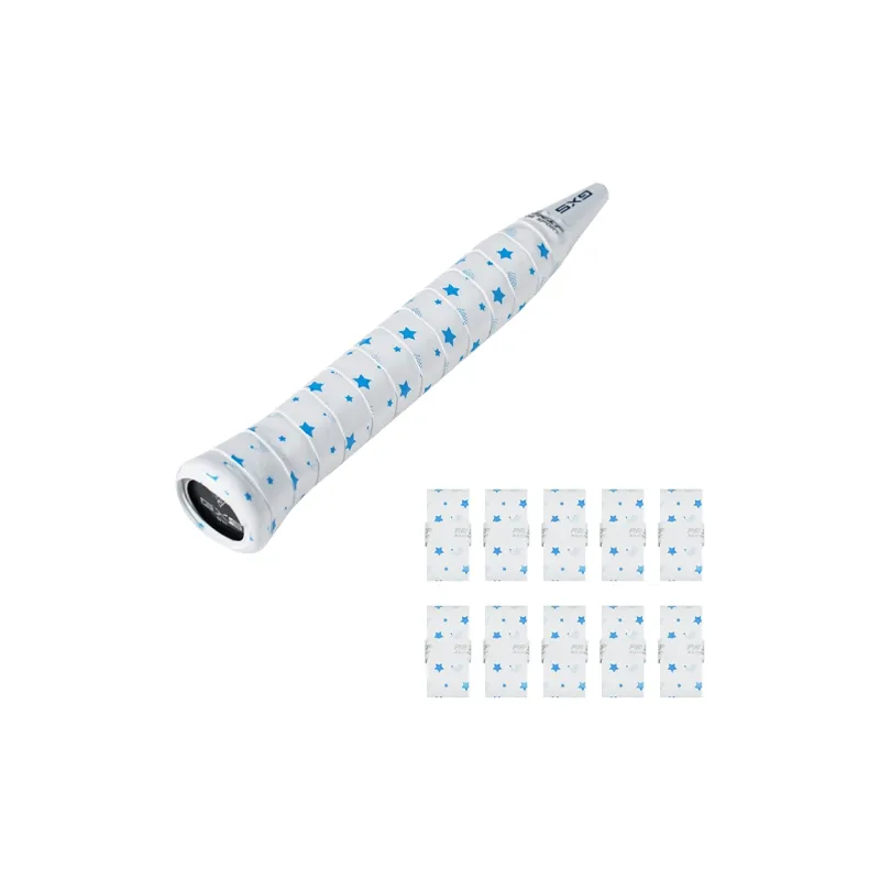 P.R IND Badminton Grip Tape Stars Blue Polyurethane PU Thin-3
