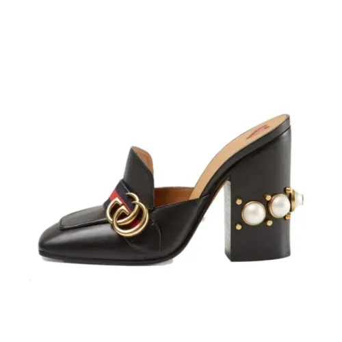 GUCCI Wrap-toe Slippers Women's Black