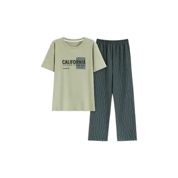 The Story Of The Flower Season Pajama Set Men's Matcha