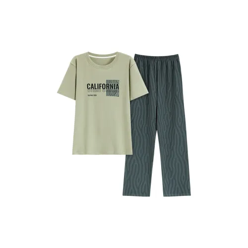 The Story Of The Flower Season Pajama Set Men's Matcha