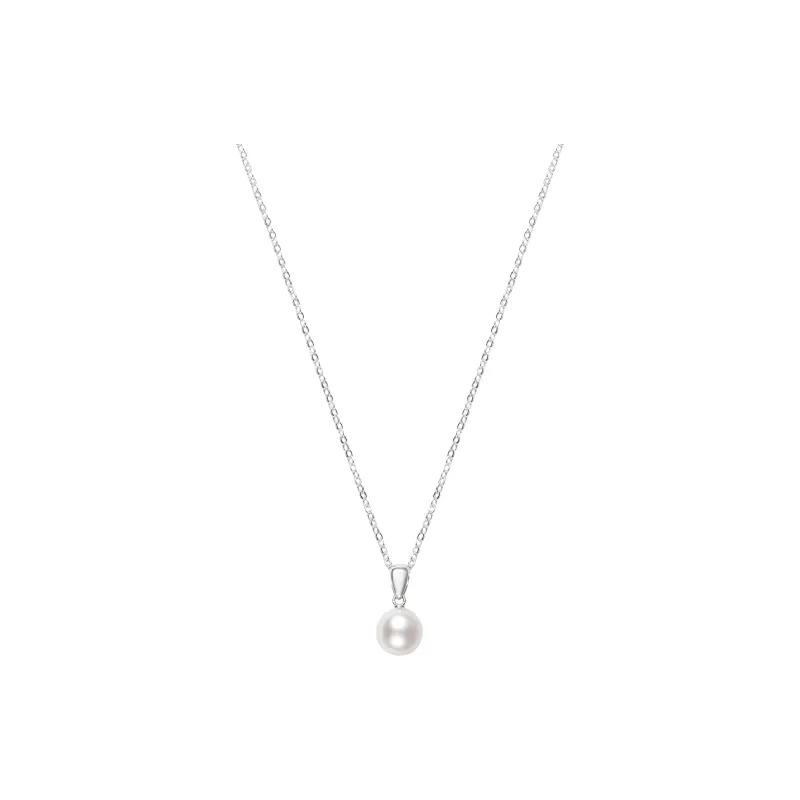 MIKIMOTO Pearl Necklaces Unisex Silver-2