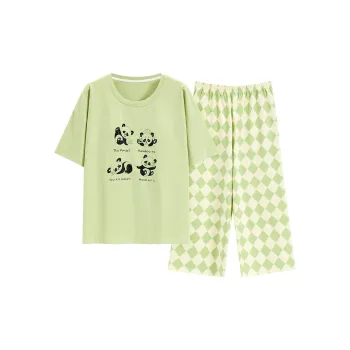 The Story Of The Flower Season Pajama Set Women's Green