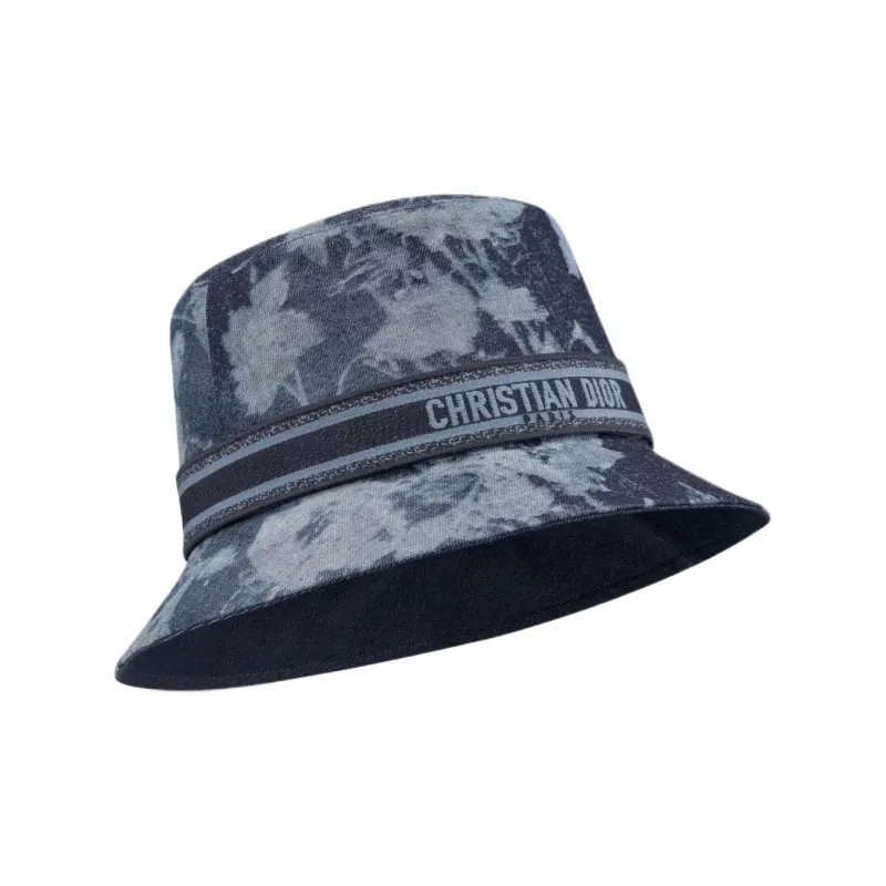 DIOR Cotton Bucket Hats Women's Dark Blue-1