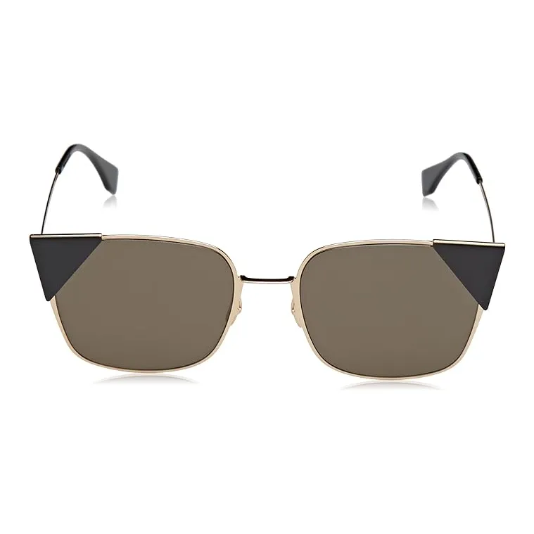 FENDI Metal Irregular Shape Sunglasses Women's Rose Gold-1