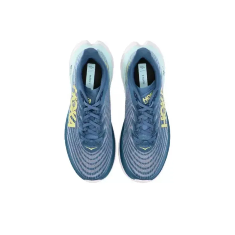 HOKA ONE ONE Mach 5 Cushioned Slip-Resistant Low-Top Running Shoes Men's Blue-3