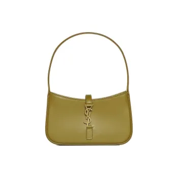 SAINT LAURENT Calfskin One Shoulder Handbag Women's Army Green