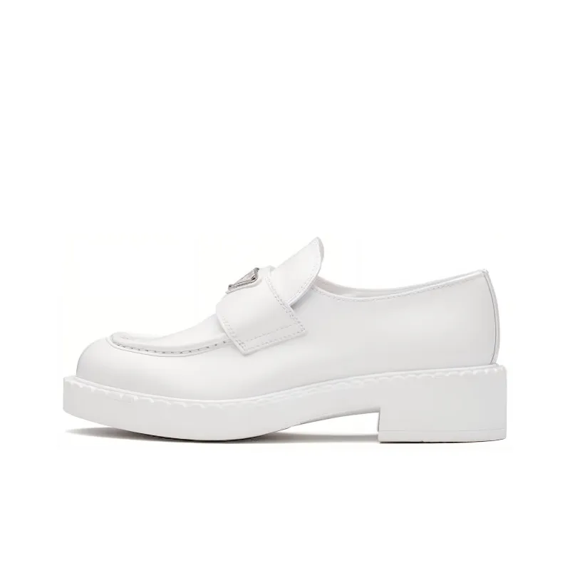 PRADA Leather Loafers 'White' Women's-0