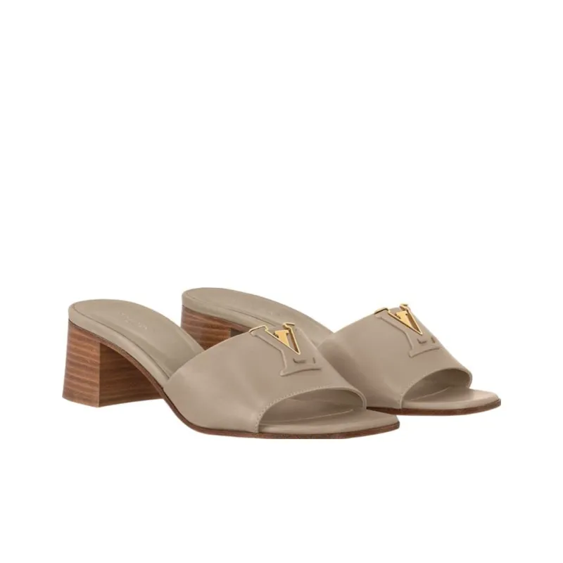 LOUIS VUITTON Capri Slide Slippers Women's Khaki-1