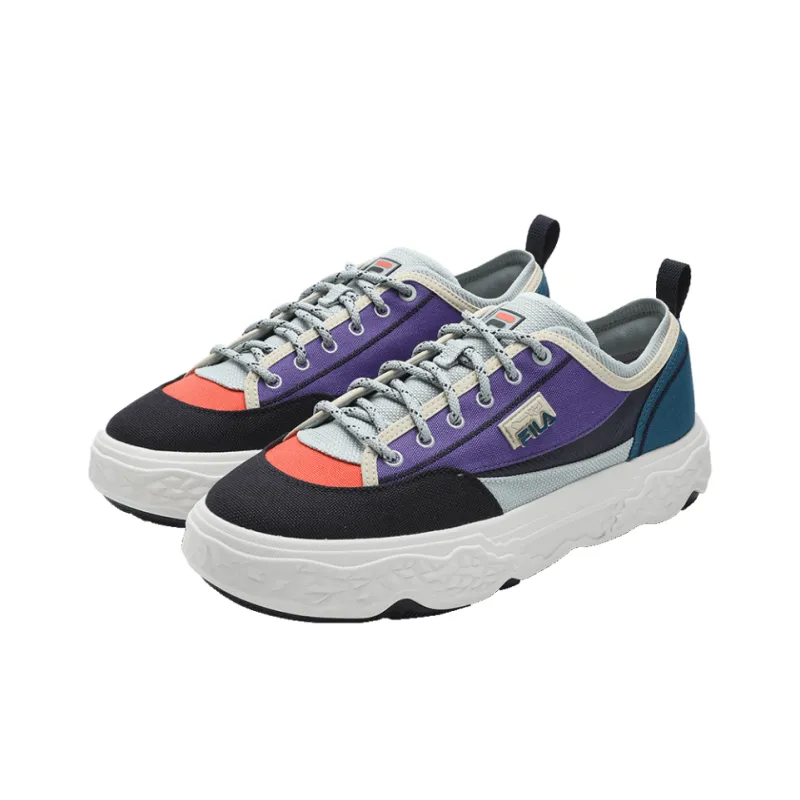 FILA MODERNO Slip-Resistant Low-Top Canvas Shoes Men's Blue Purple-2
