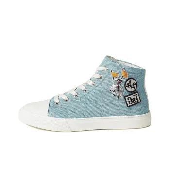 HERMES Illico High Top Skateboard Shoes Women's Light Blue