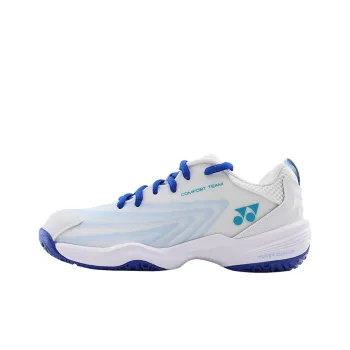 YONEX Cushioning, Slip Resistant, Abrasion Resistant, Breathable Coverage Low Top Badminton Shoes Unisex White Blue