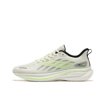 Erke Cushioning Lightweight Low Top Running Shoes Men's White Green Black