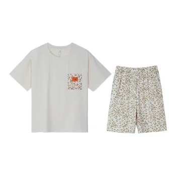 WOLFSFUL Pajama Set Women's Leopard Print