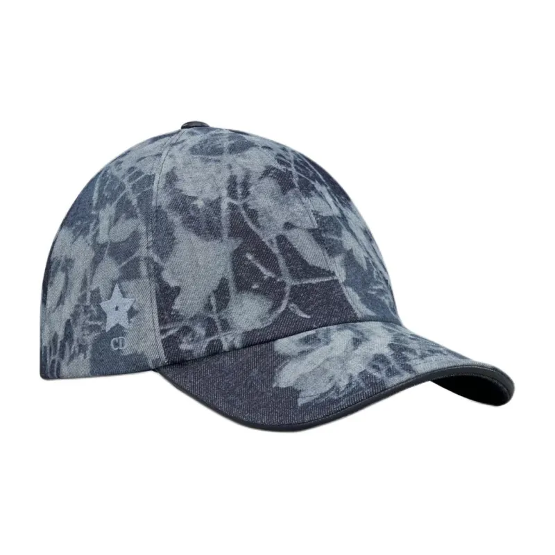DIOR Cotton Baseball Caps Women's Dark Blue-1
