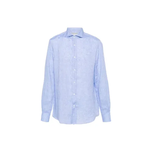 Brunello Cucinelli Shirts Men Blue