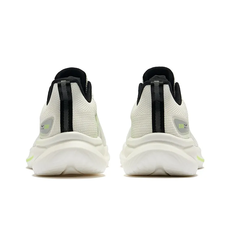 Erke Cushioning Lightweight Low Top Running Shoes Men's White Green Black-3