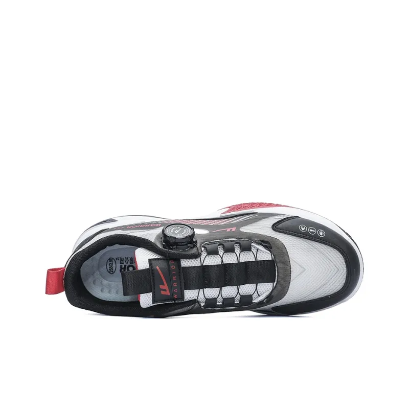Warrior Warrior Wear resistant And Lightweight Low Top Basketball Shoes Men's White Black Red-2