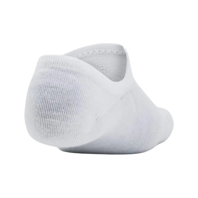 Under Armour Essential No Show Socks Unisex 3 Pack White-2
