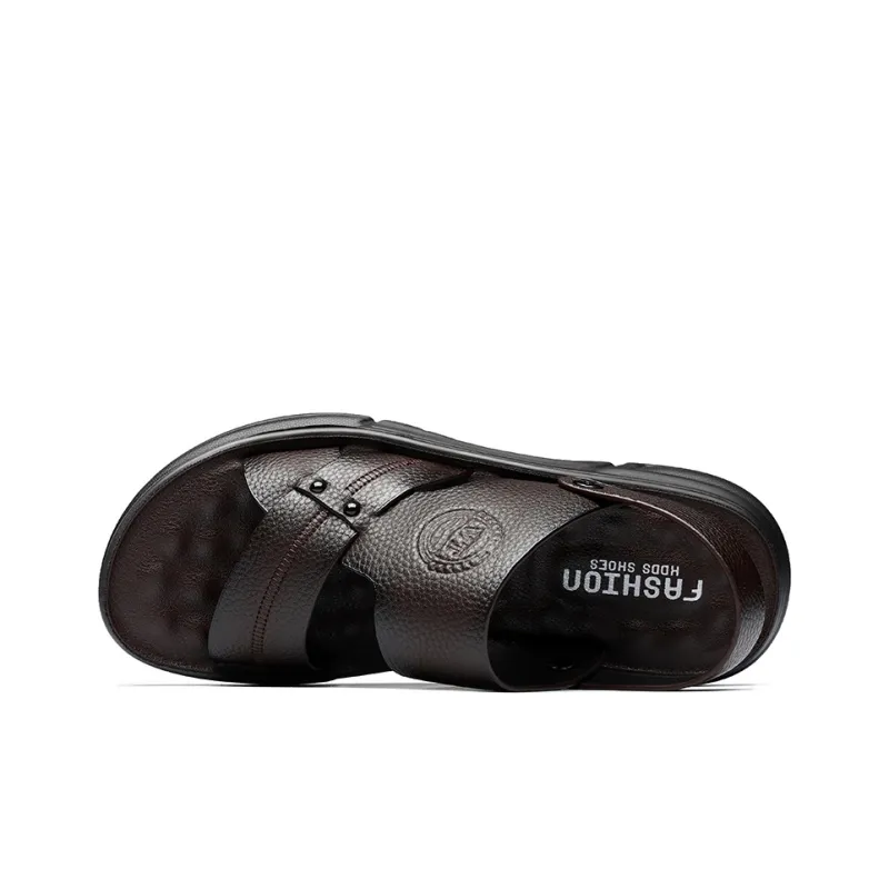 ZUWUDONG Beach Sandals Men Black, Umber-7