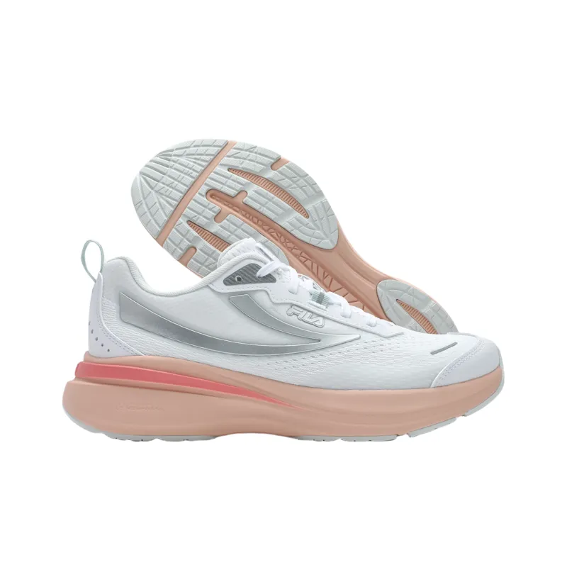 FILA NUVOLE Cushioned Slip Resistant Low Top Running Shoes Women's White-4