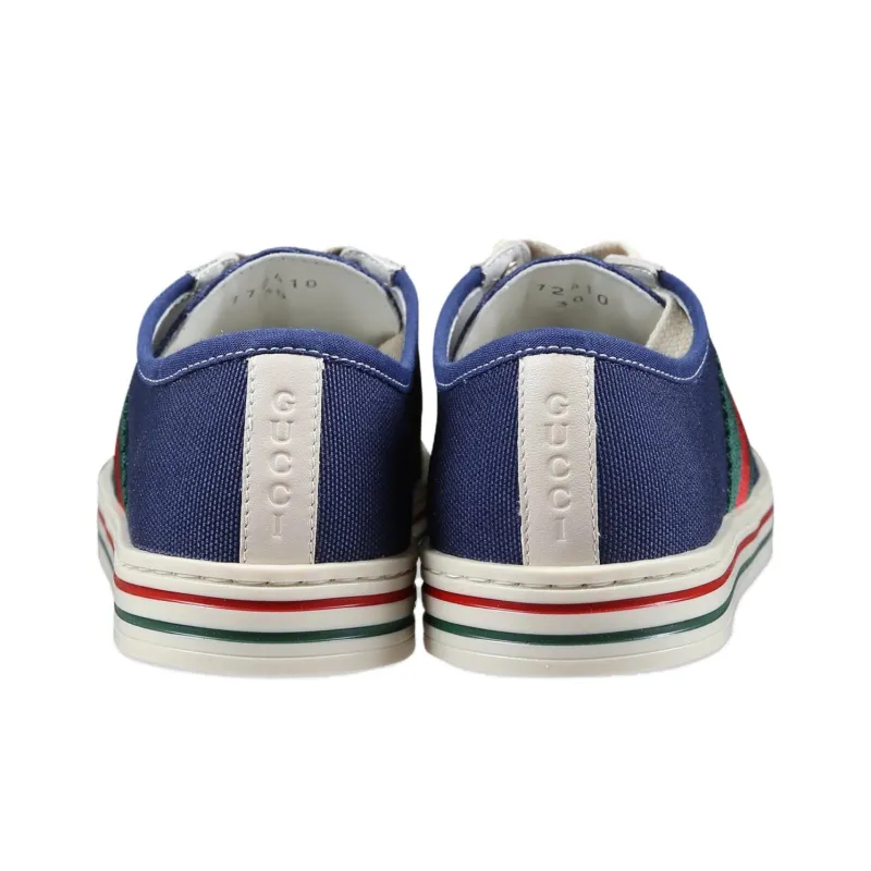 GUCCI Low Top Skateboard Shoes Women's Blue-3