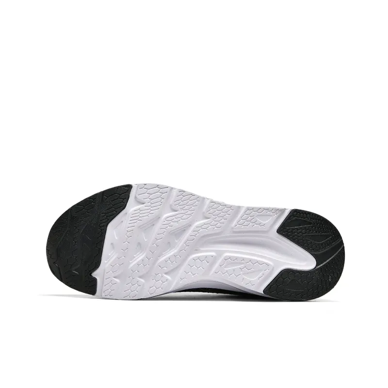 Binary Cushioned Anti Slip Wear Resistant Breathable Lightweight Low Top Running Shoes Women's Black Rose Red-4