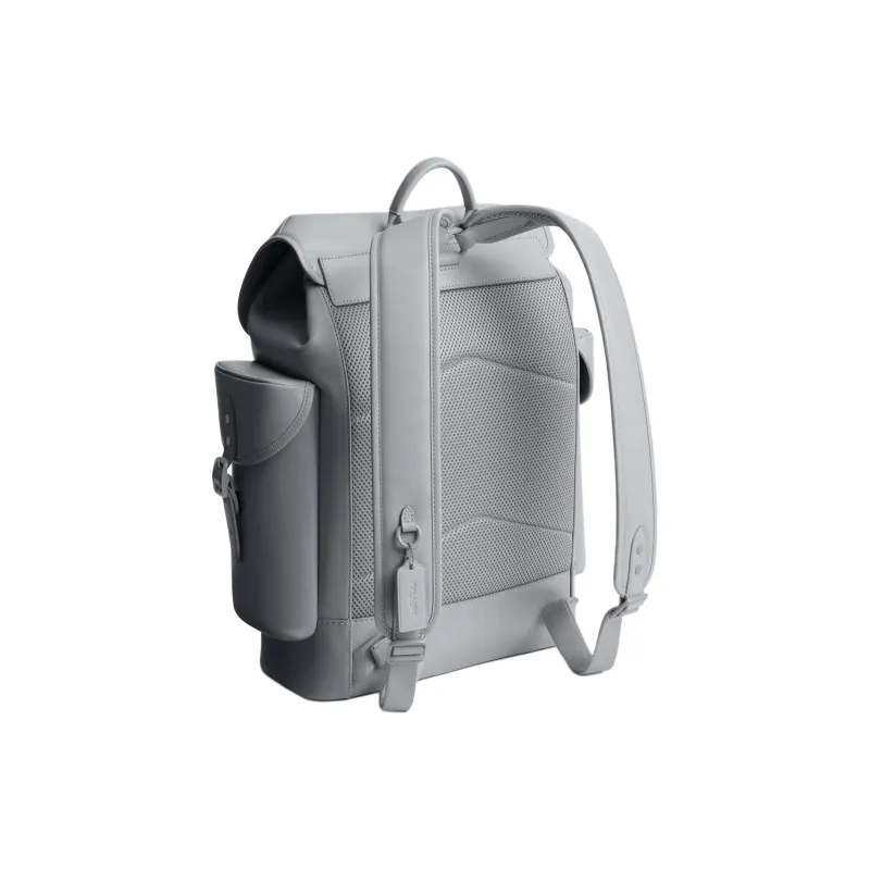 COACH Hitch Refined Calfskin Backpack Tubas Men's Gray Blue-1