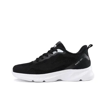 Binary Cushioned Anti-Slip Wear-Resistant Breathable Lightweight Low-Top Running Shoes Women's Black White
