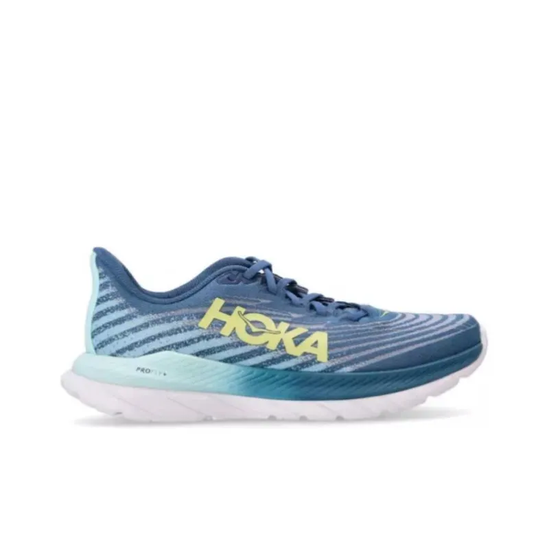 HOKA ONE ONE Mach 5 Cushioned Slip-Resistant Low-Top Running Shoes Men's Blue-1